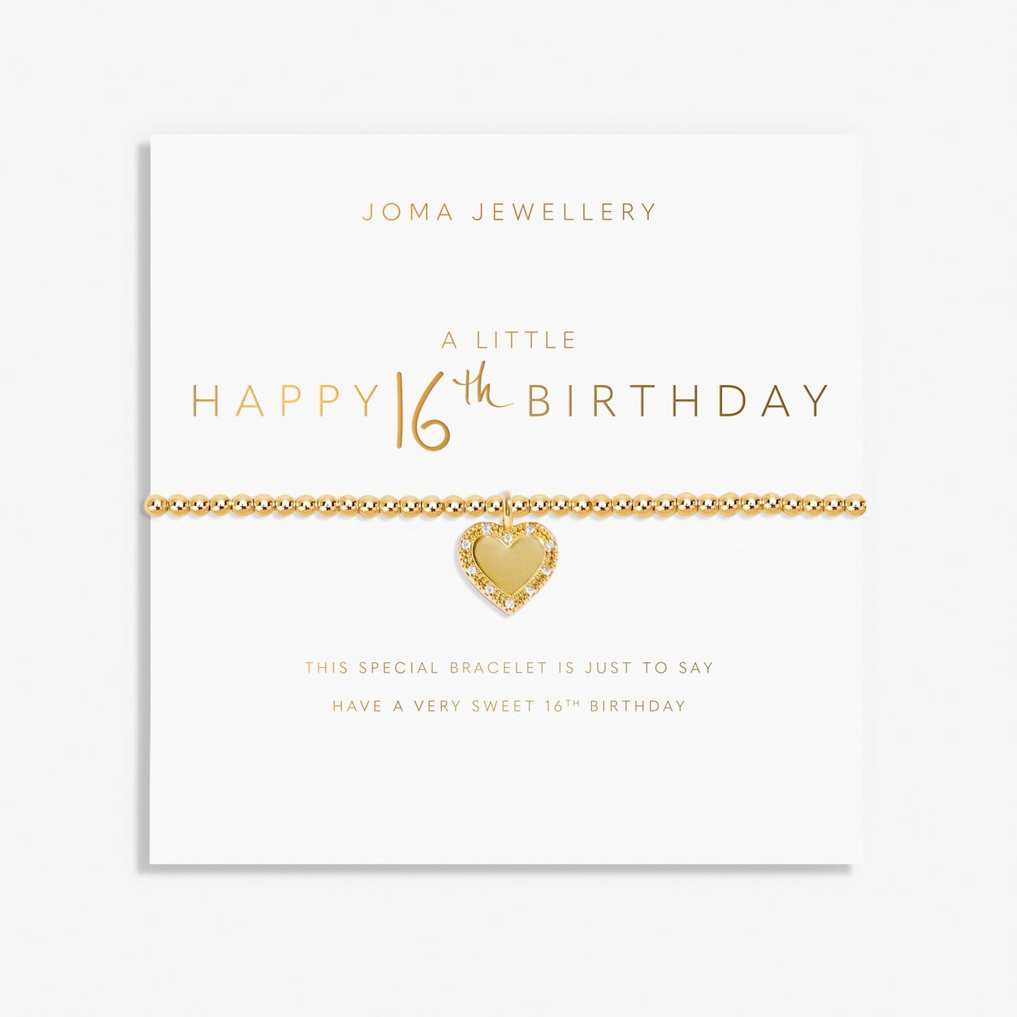 A Little Happy 16Th Birthday Gold Plated Bracelet