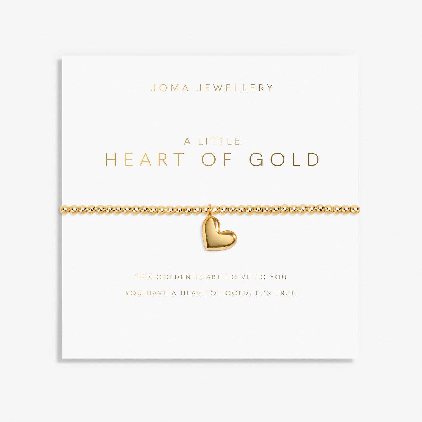 A Little Heart Of Gold Gold Plated Bracelet