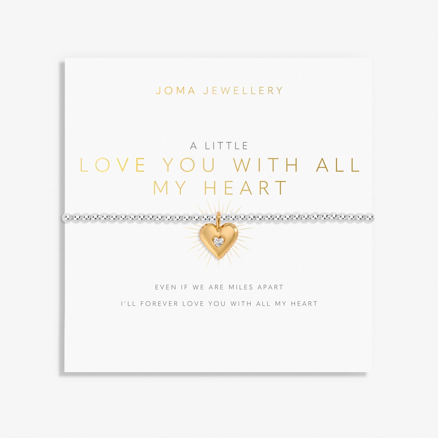 A Little Love You With All My Heart Silver Plated Bracelet