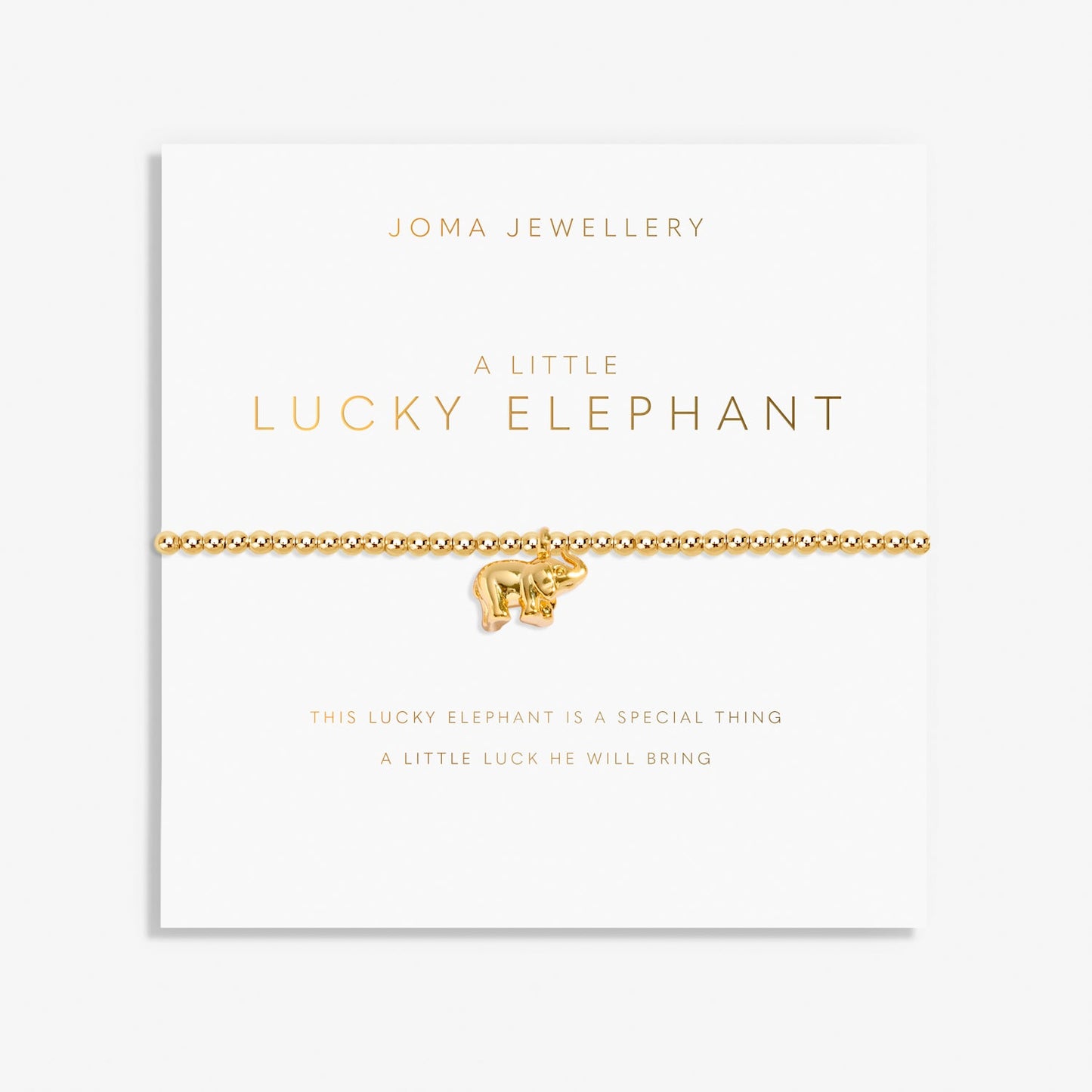 A Little Lucky Elephant Gold Plated Bracelet