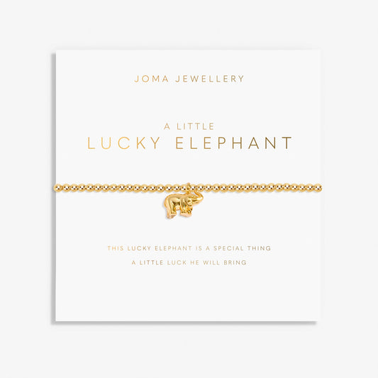 A Little Lucky Elephant Gold Plated Bracelet