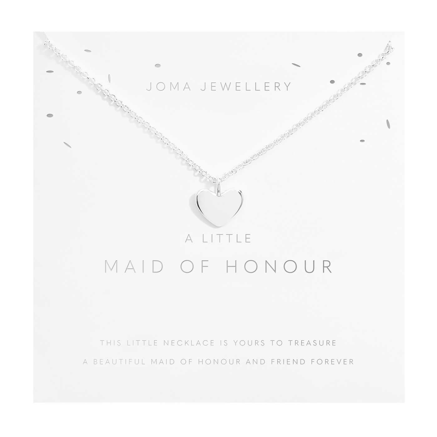 Joma Jewellery A Little Maid Of Honour Silver Plated Necklace