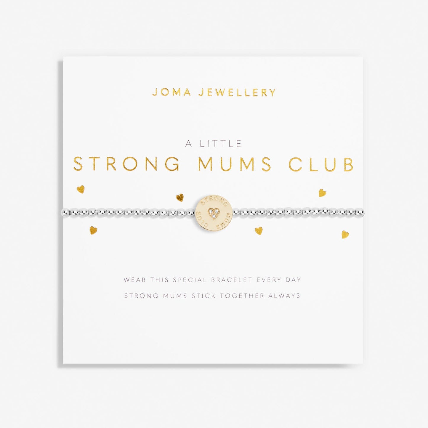 Joma Jewellery A Little Strong Mums Club Silver And Gold Plated Bracelet