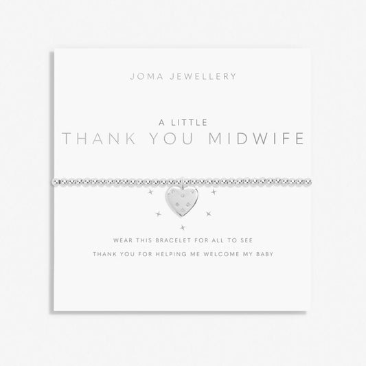 Joma Jewellery A Little Thank You Midwife Silver Plated Bracelet