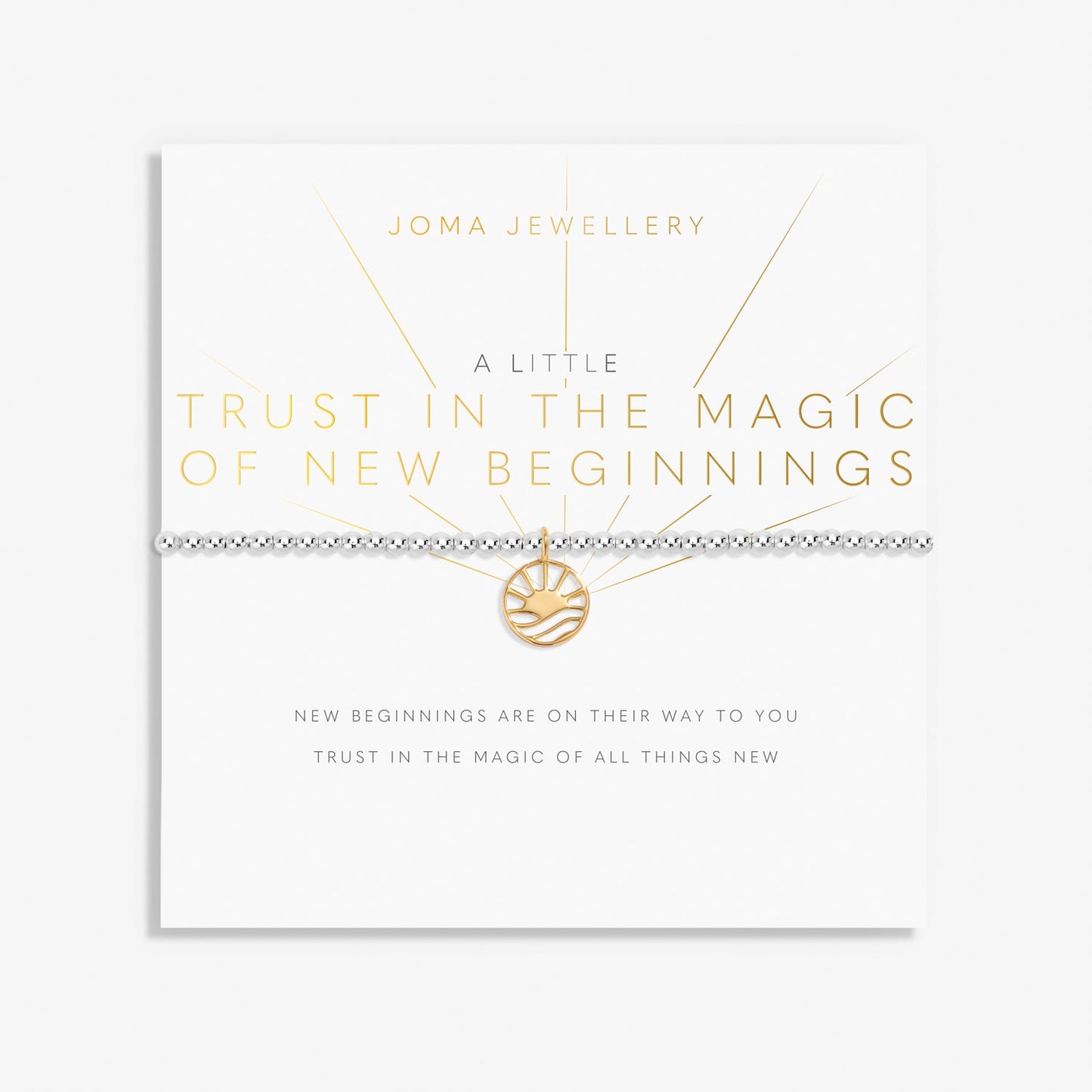 A Little Trust In The Magic Of New Beginnings Silver & Gold Plated Bracelet