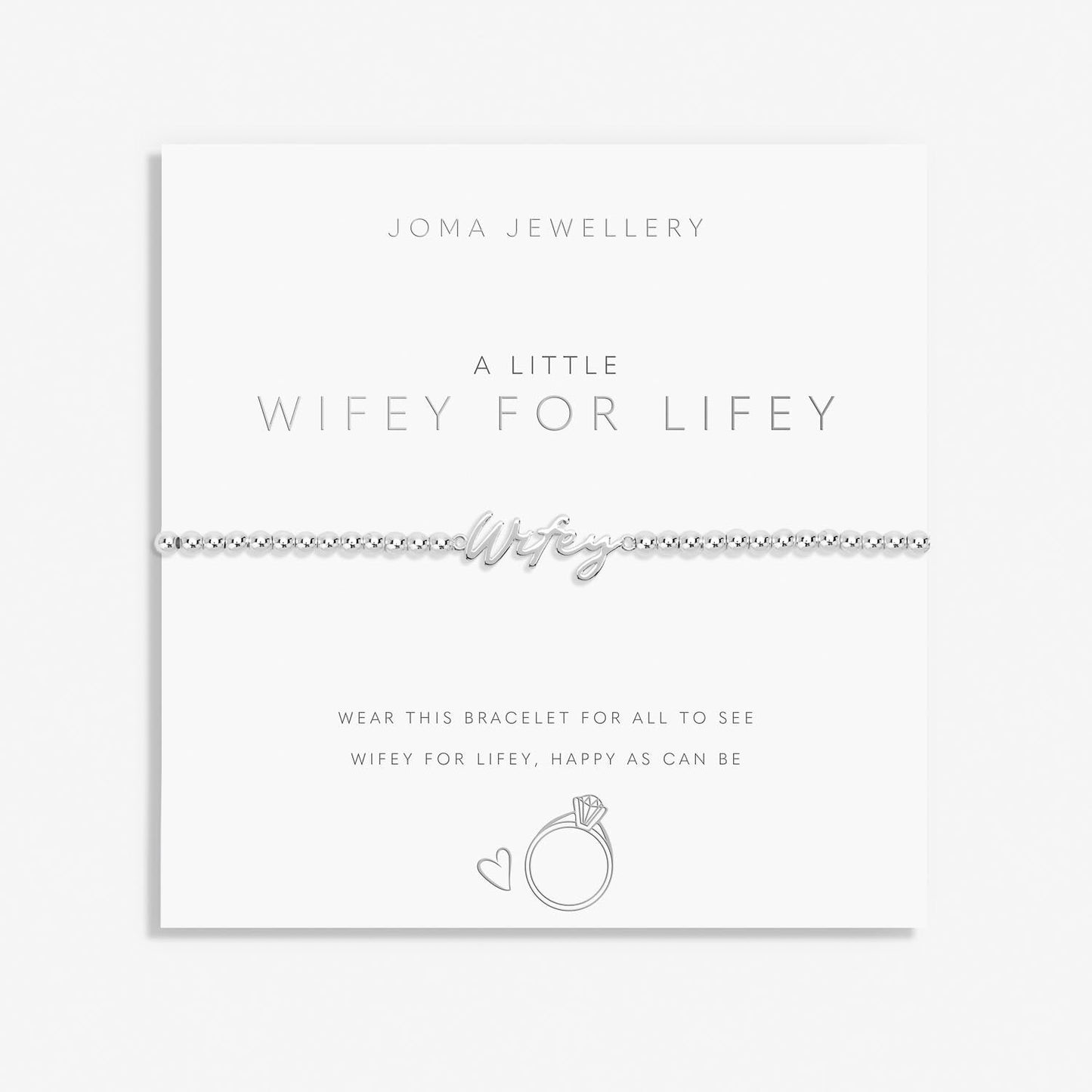 Joma Jewellery A Little Wifey For Lifey Silver Plated Bracelet