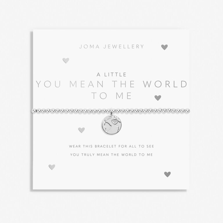 Joma Jewellery A Little You Mean The World To Me Silver Plated Bracelet