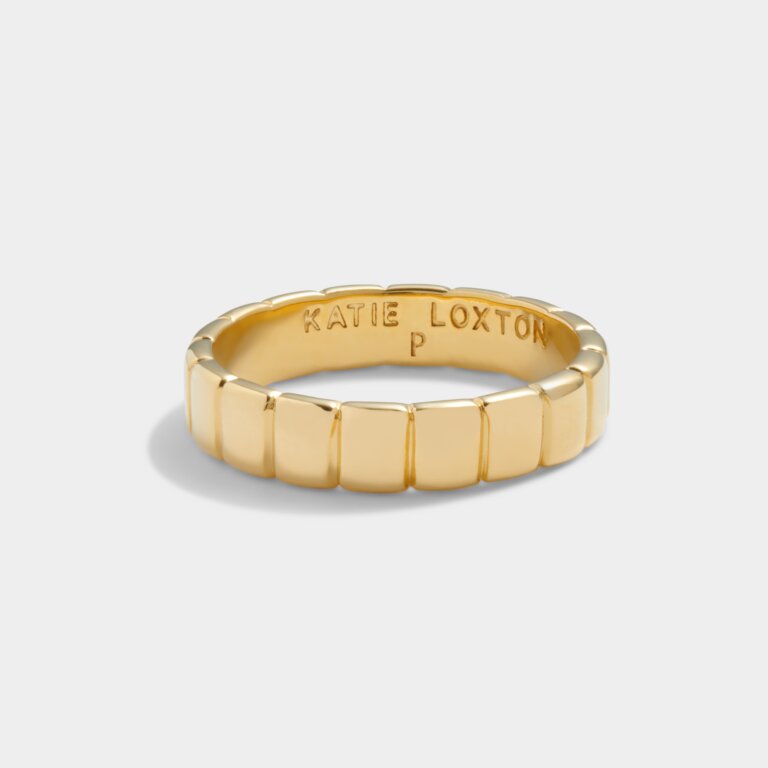 Katie Loxton Amulet Skinny Ring Gold Plated Ring Large P