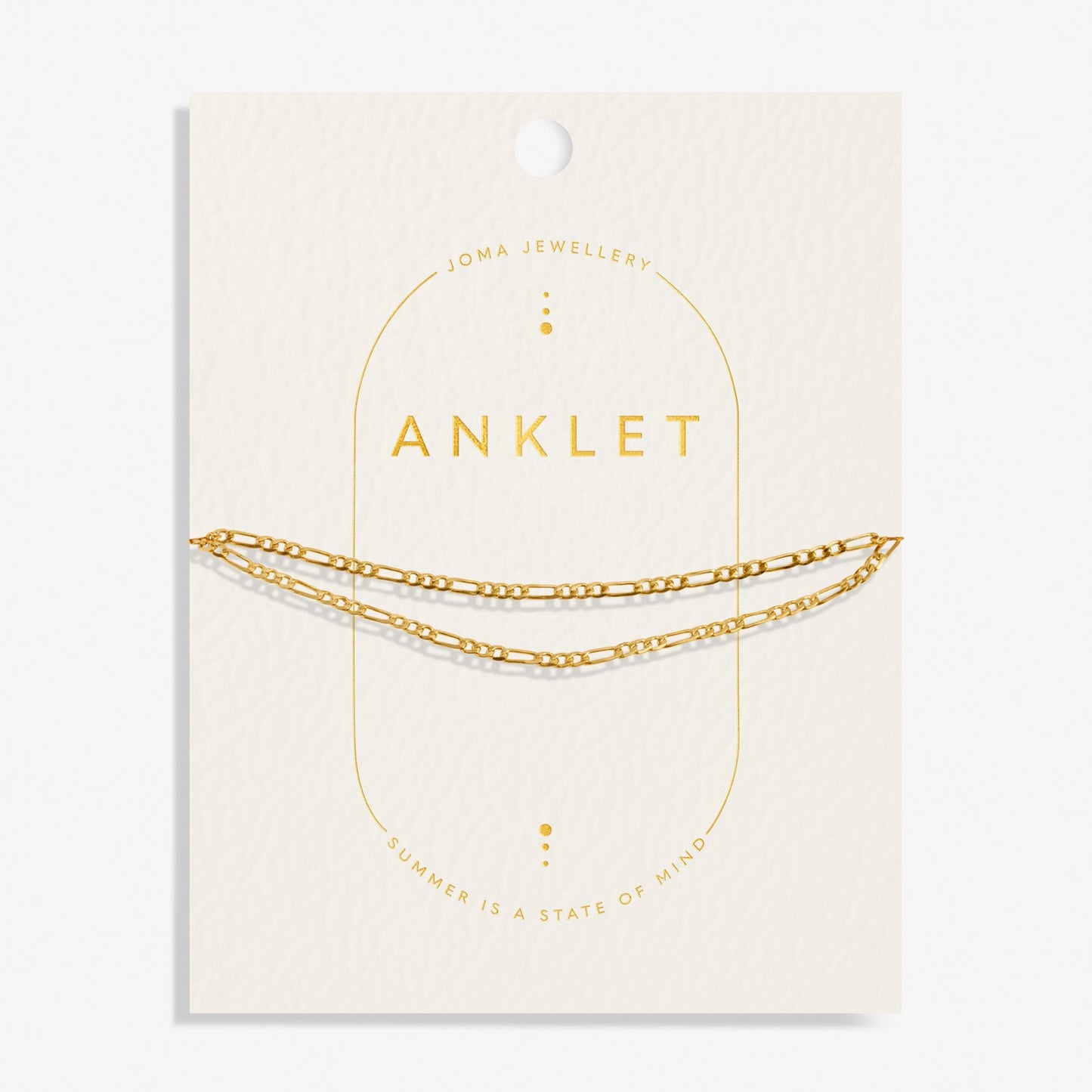 Anklet Double Figaro Gold Plated Anklet