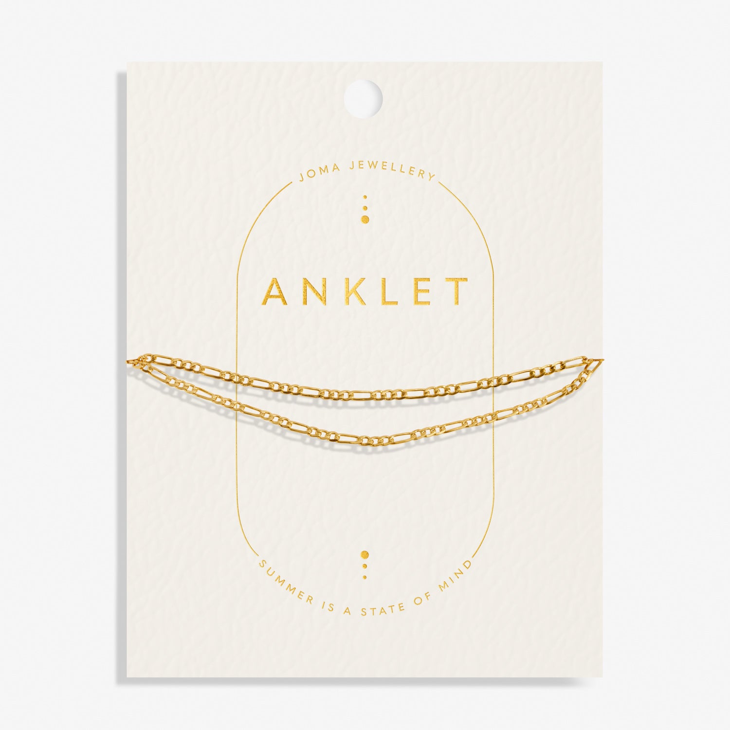 Anklet Double Figaro Gold Plated Anklet