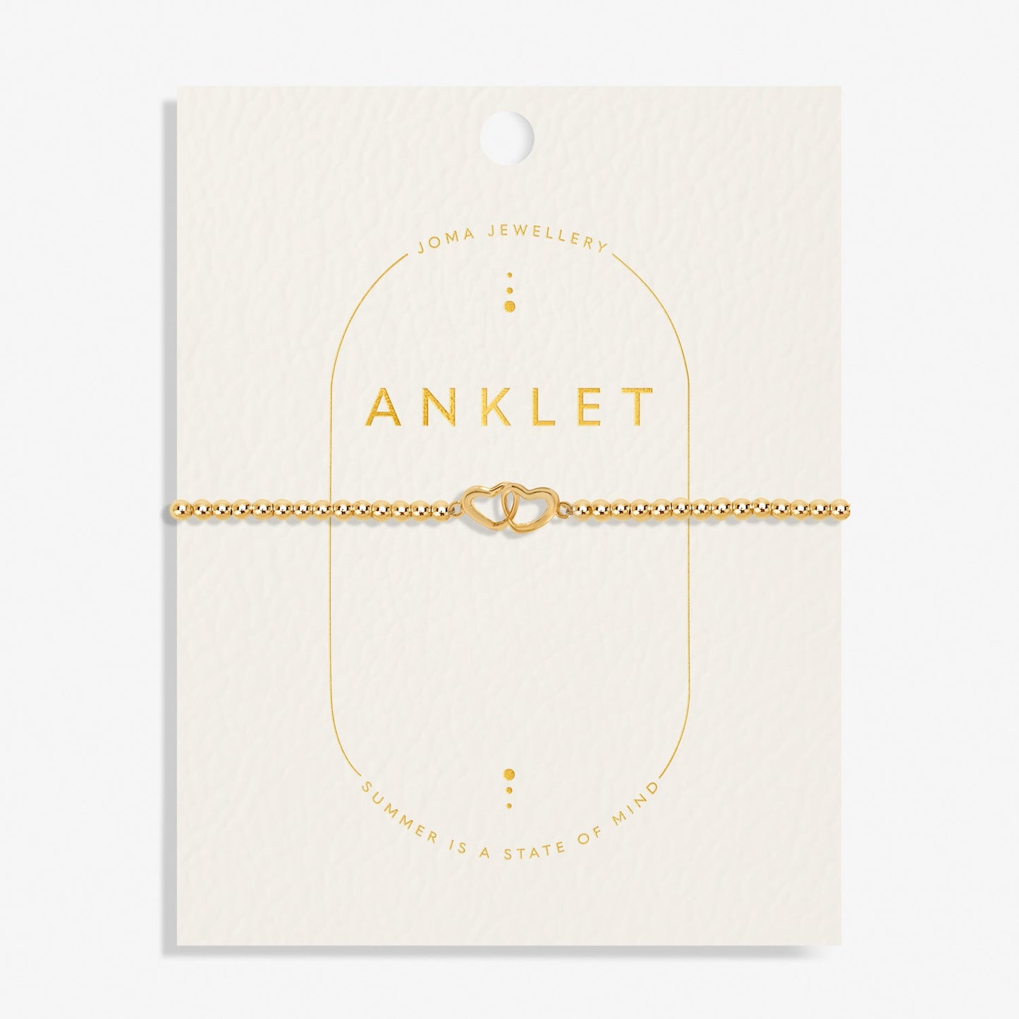 Anklet Linked Heart Gold Plated Anklet