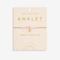 Joma Jewellery Anklet Pink Crystal Gold Plated Anklet