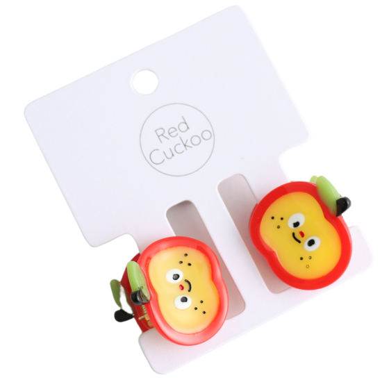 Apple Hair Claw Clip Twin Pack