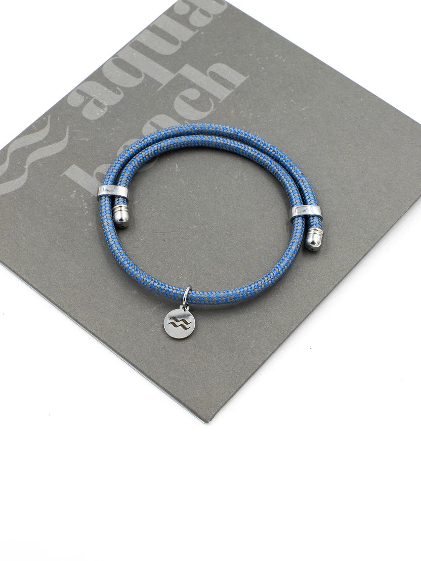 Aqua Beach Recycled Plastic Bracelet Blue