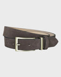 Sophos Arnesby Suede Brown Mens Block Edge Belt Small