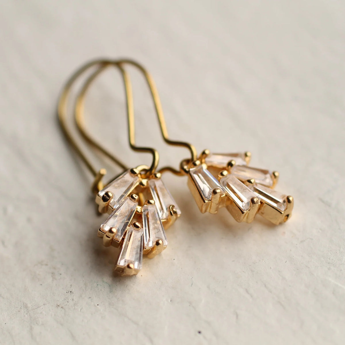 Silk Purse Art Deco Crystal Chrysler Earrings