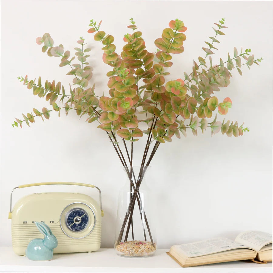 Artificial Printed Eucalyptus Spray natural Green