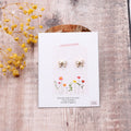 Attic Creations Card Crystal Bow Earrings