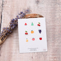 Attic Creations Card Enamel Fruit Earrings Cherry