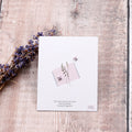 Attic Creations Card Four Crystals Sparkle Earrings Studs Silver/Pink