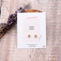 Attic Creations Card Friends Forever Circle Crystal Inlaid Earrings Gold
