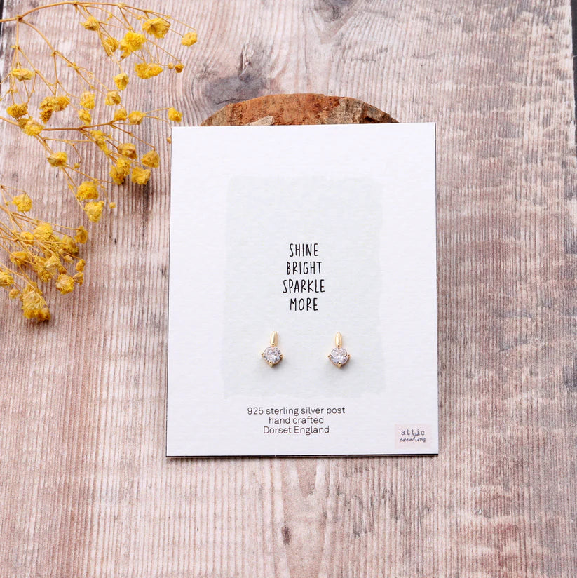 Attic Creations Card Single Crystal Earrings Shine Bright