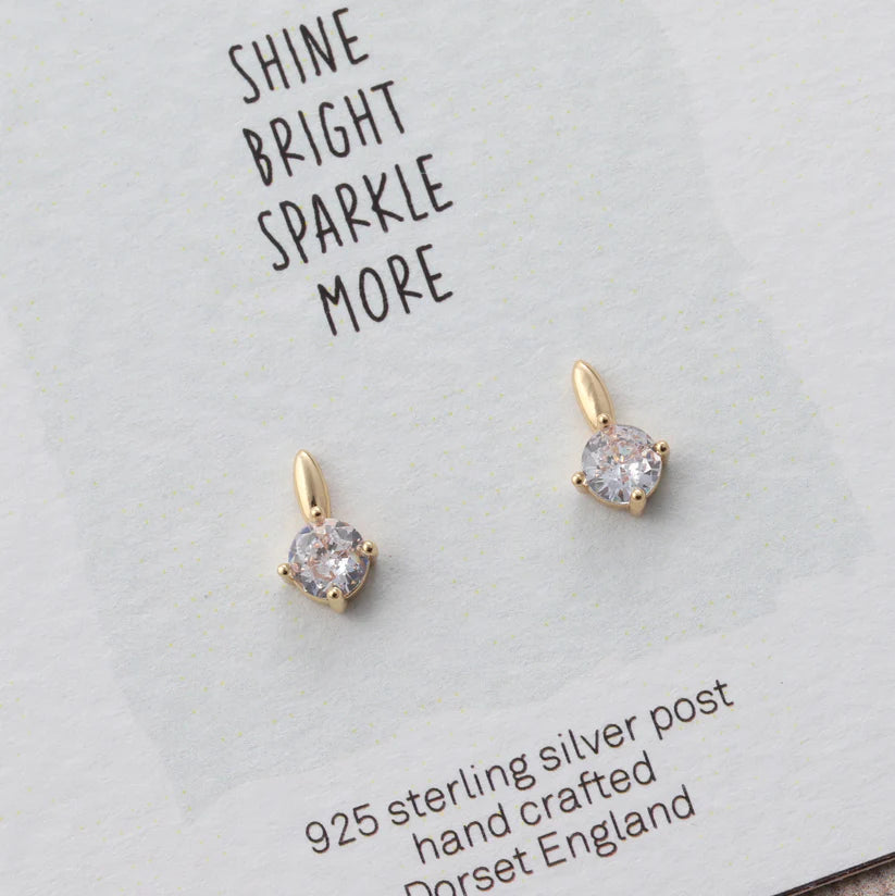 Attic Creations Card Single Crystal Earrings Shine Bright