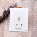 Attic Creations Card Three Little Gems Earrings Green