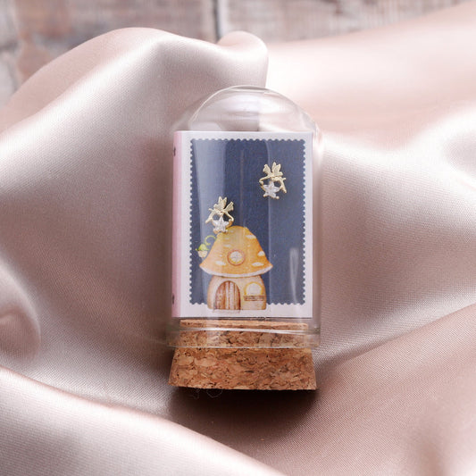 Attic Creations Fairy Earrings With Crystal Detail Gold