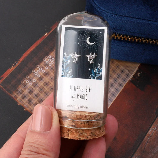 Attic Creations Three Stars A Little Bit of Magic Silver Earrings