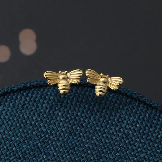 Attic Creations Wonderful Life Bee Earrings Gold