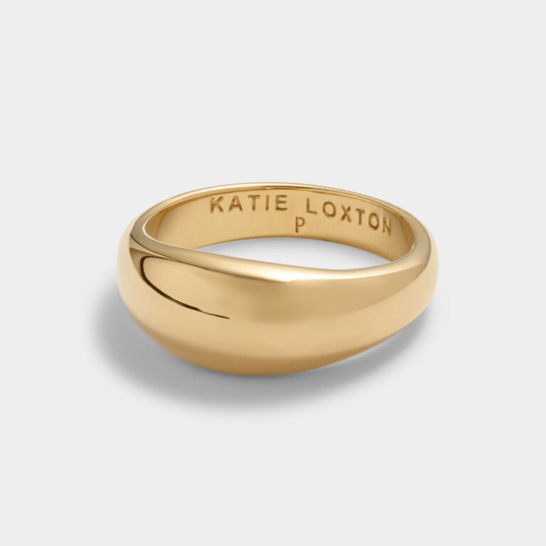 Katie Loxton Aura Dome Ring Gold Plated Ring Large P
