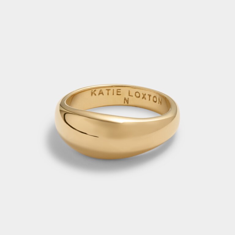 Katie Loxton Aura Dome Ring Gold Plated Ring Medium N