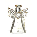 Christmas Glass Hanging Small Polka Dot Angel With Heart
