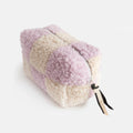 Caroline Gardner Lilac Check Borg Cube Cosmetic Bag