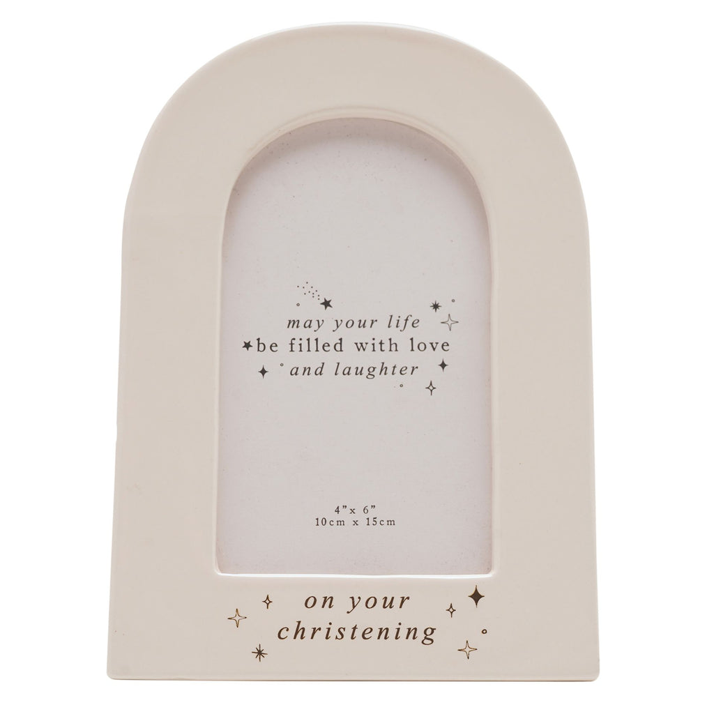 Bambino Arch Ceramic Frame Christening
