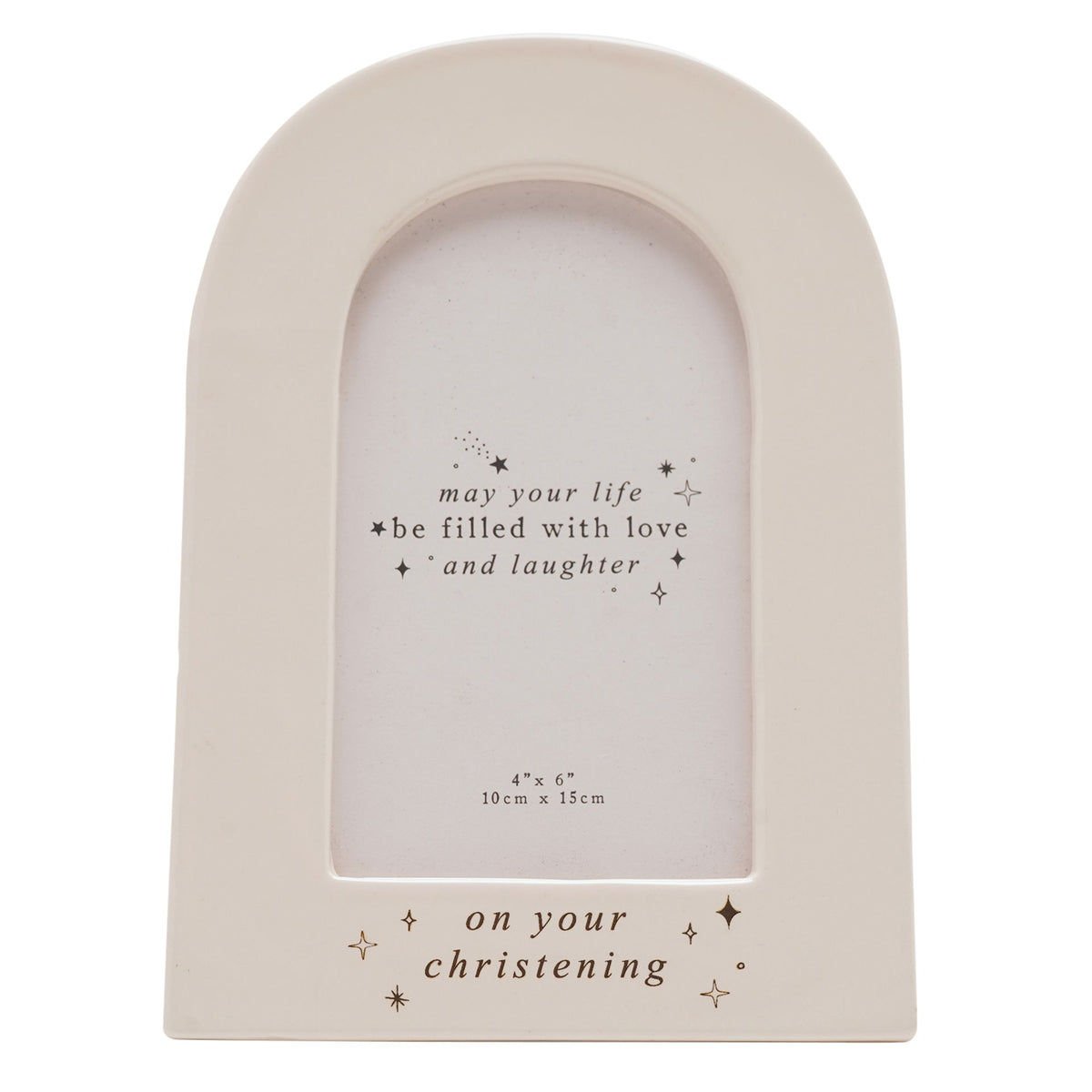 Bambino Arch Ceramic Frame Christening