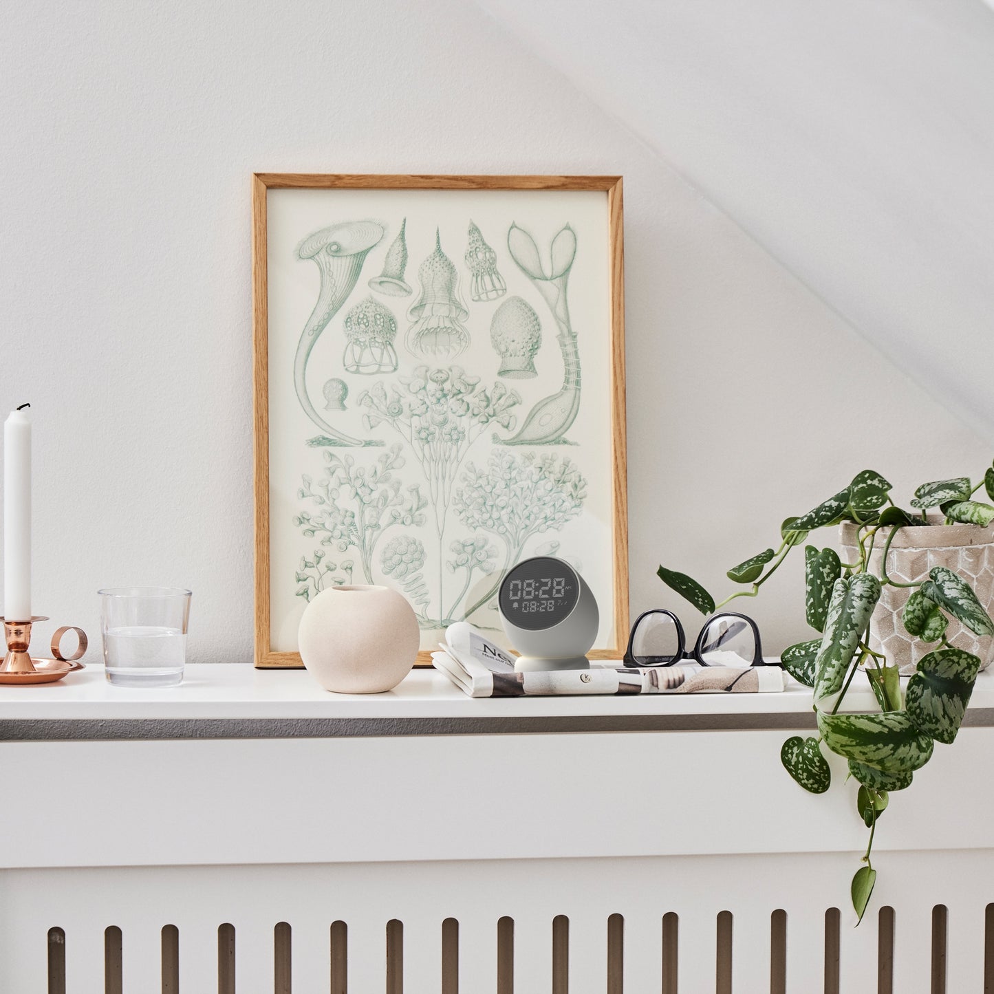 Bell Alarm Clock with Sound White
