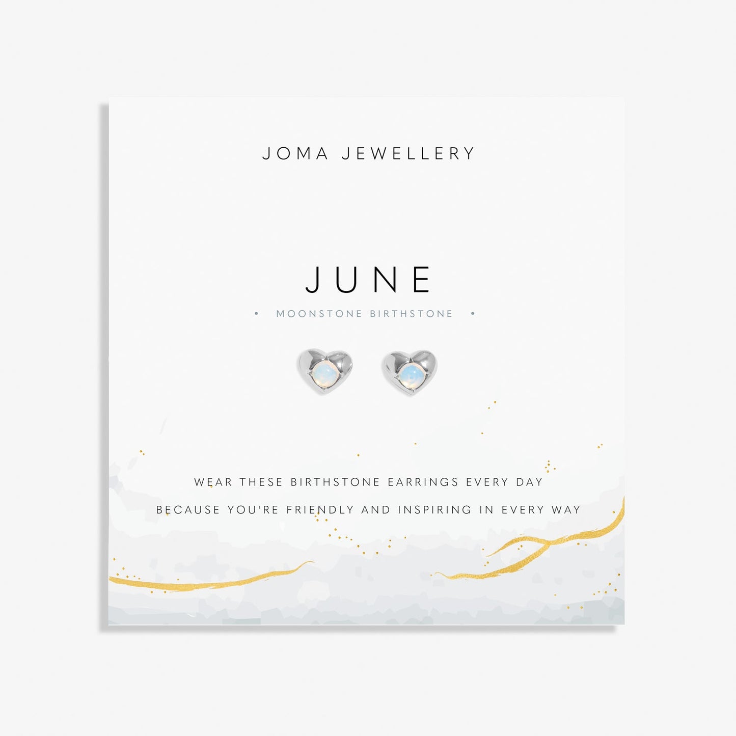 Birthstone Earrings June Moonstone Silver Plated Earrings