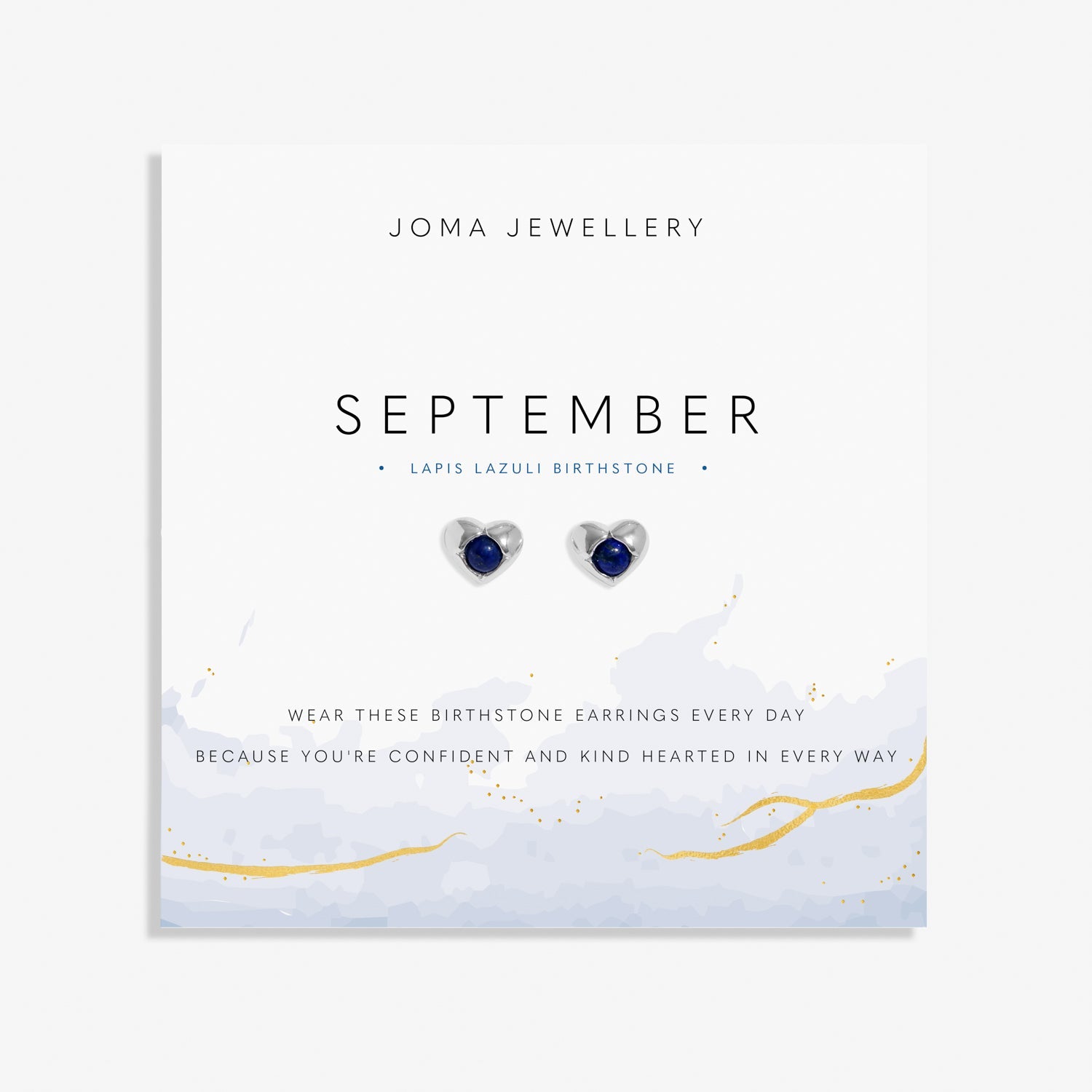 Birthstone Earrings September Lapis Lazuli Silver Plated Earrings