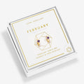 Joma Jewellery Birthstone Hoop Earring February Gold Plated Earrings