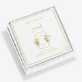 Joma Jewellery Birthstone Hoop Earring June Gold Plated Earrings