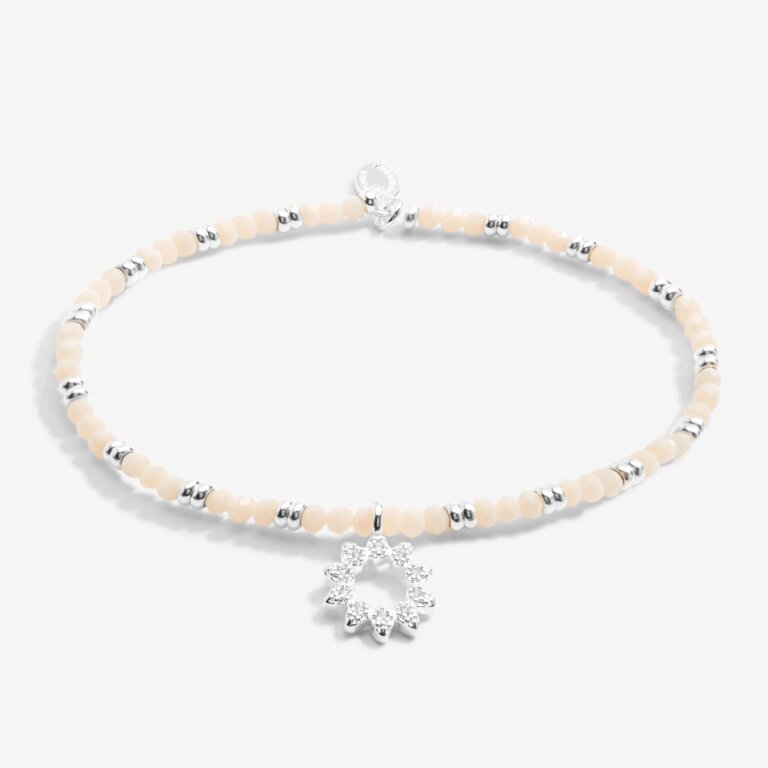 Joma Jewellery Boho Beads Sun White & Silver Bracelet