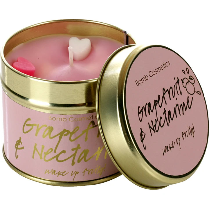 Bomb Cosmetics Grapefruit & Nectarine Tin Candle