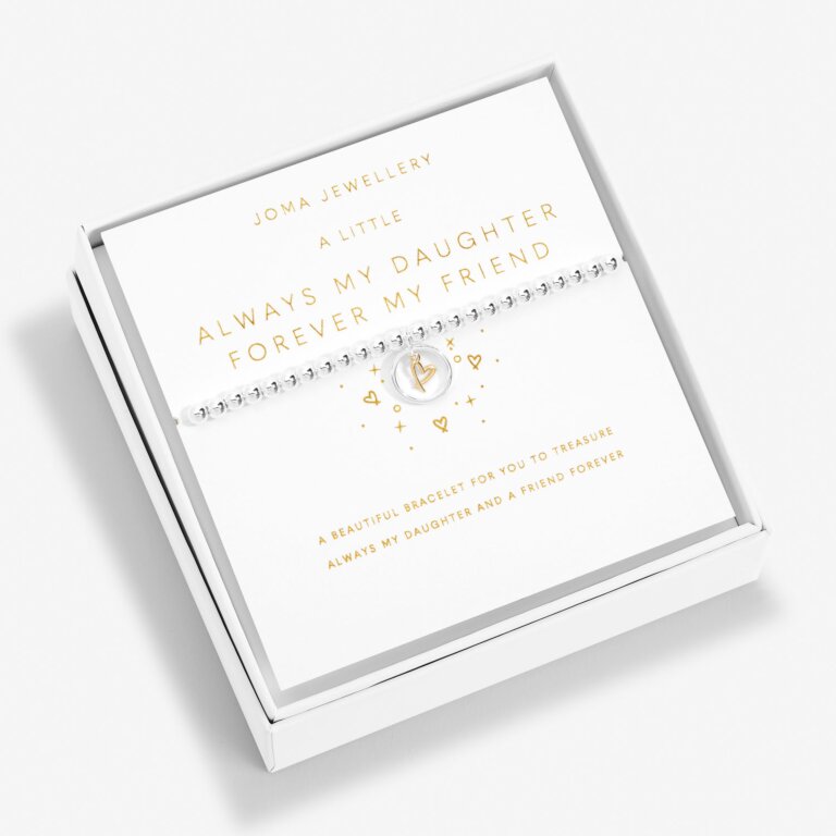 Joma Jewellery Boxed A Little Always My Daughter Forever My Friend Silver And Gold Plated Bracelet