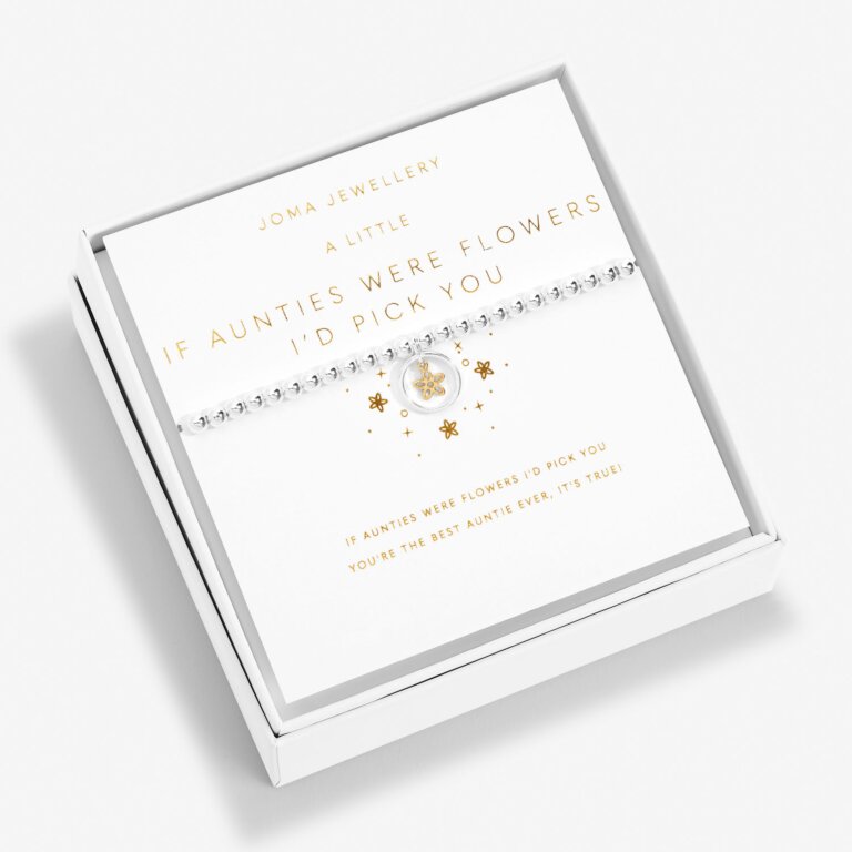 Joma Jewellery Boxed A Little If Aunties Were Flowers I'D Pick You Silver And Gold Plated Bracelet