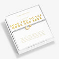 Boxed A Little Love You To The Moon Silver & Gold Plated Bracelet
