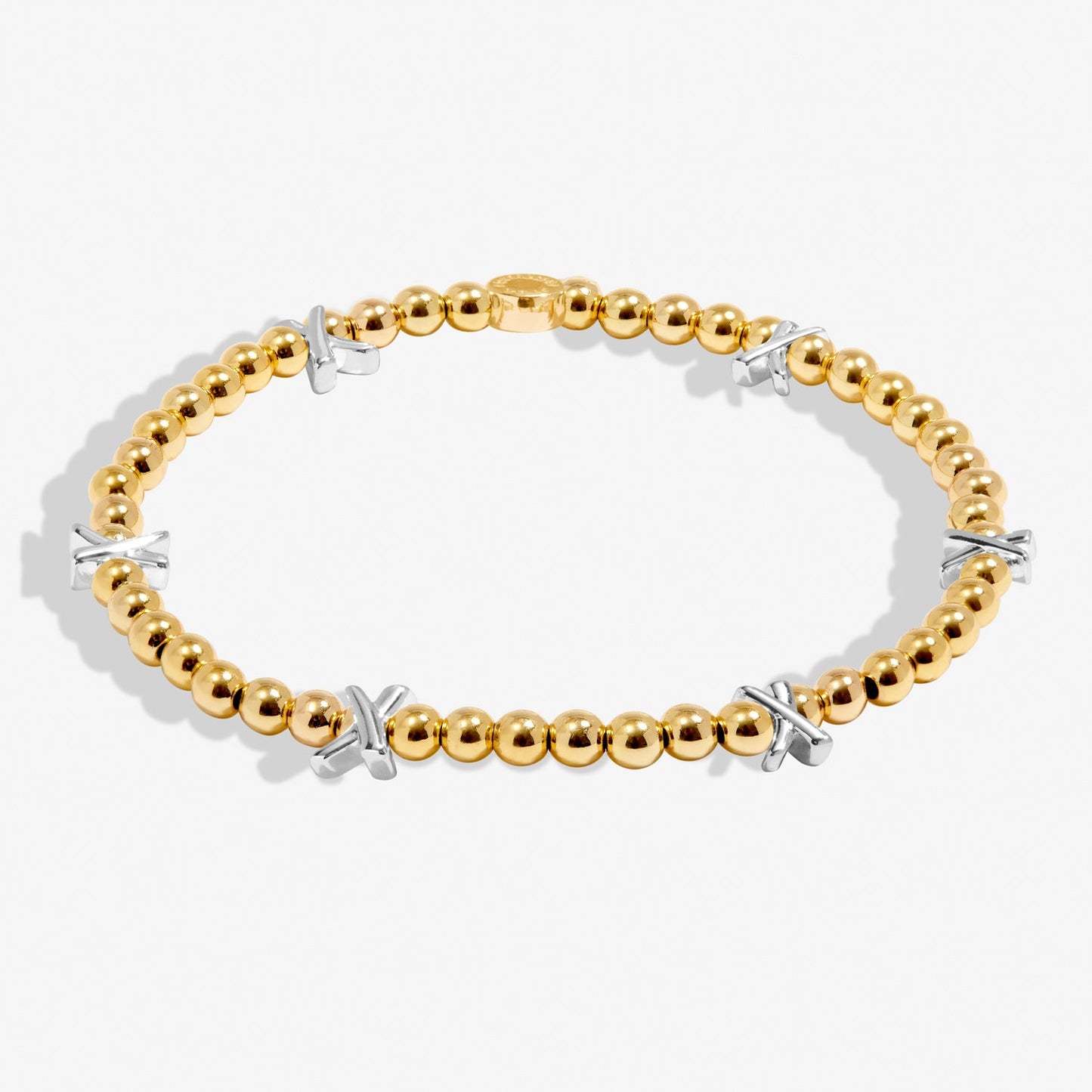 Bracelet Bar Gold Base Silver Kisses Silver & Gold Plated Bracelet