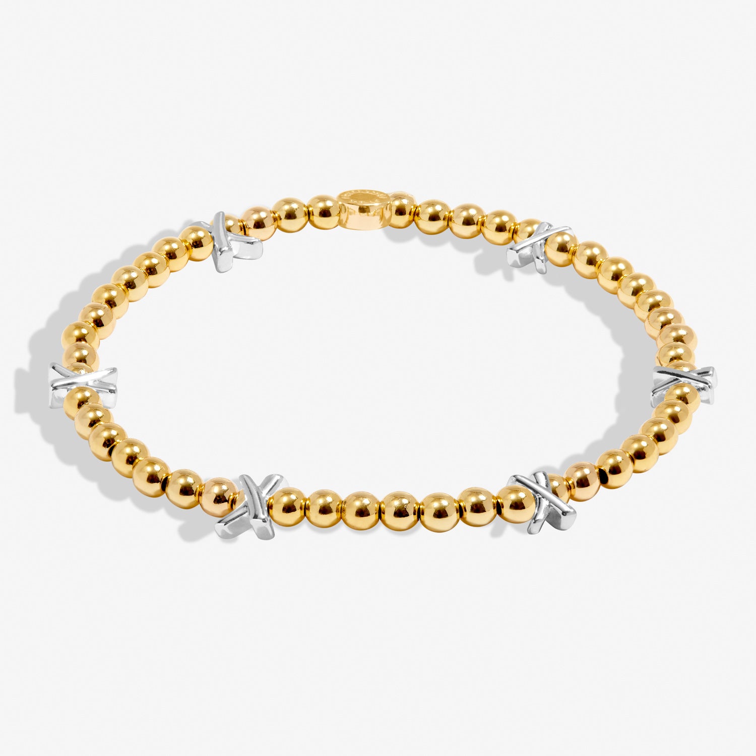 Bracelet Bar Gold Base Silver Kisses Silver & Gold Plated Bracelet