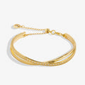 Bracelet Bar Gold Crossover Gold Plated Bangle